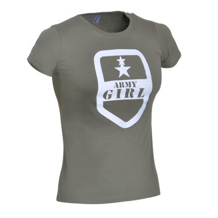Army Girl T-Shirt, military-green