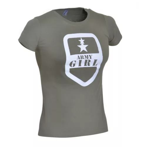 ARMY Girl póló, military-zöld M