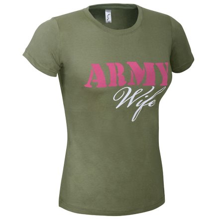 ARMY Wife póló, khaki