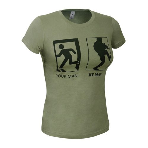 Your man, my man T-Shirt, Khaki S