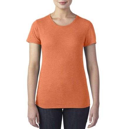 Anvil Tri-Blend dámske tričko, oranžová