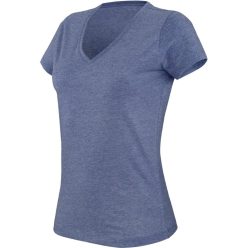 Kariban V-Ausschnitt Frauen T-Shirt, Blau