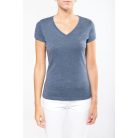 Kariban V-Ausschnitt Frauen T-Shirt, Blau