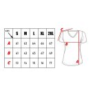 Kariban V-Ausschnitt Frauen T-Shirt, Blau