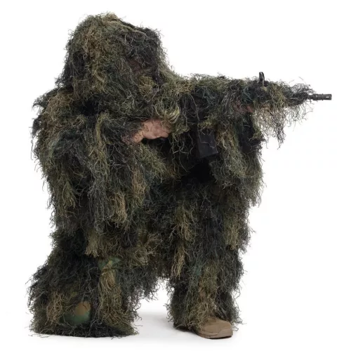 Mil-Tec anti fire komplet maskovaci Ghillie, woodland M-L