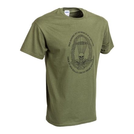 Ejtőernyős póló (német), military-zöld