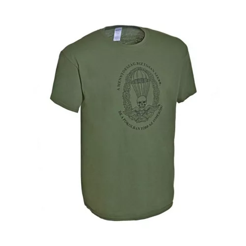Ejtőernyős póló (magyar), military-zöld 2XL