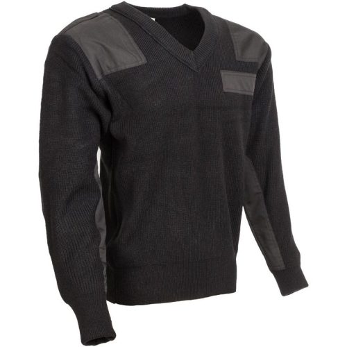 M-Tramp V Neck Officer Pullover, black