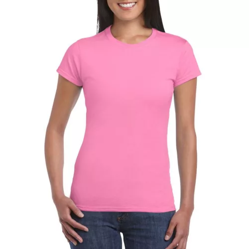 Gildan GIL64000 Women's T-Shirt, azalea S
