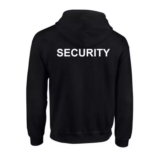 Security mikina s kapucňou, čierna