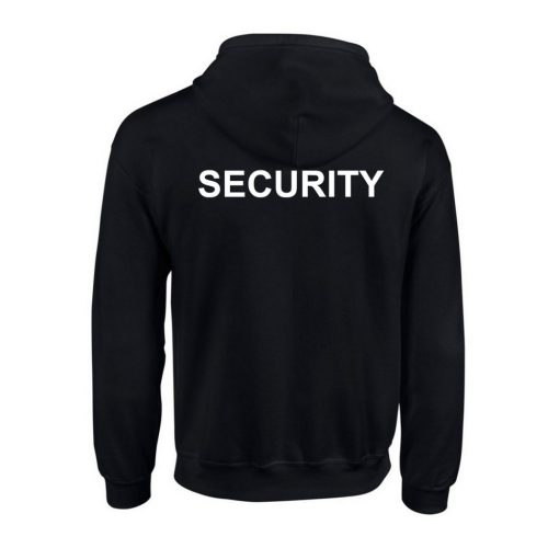 Security mikina s kapucňou, čierna 4XL