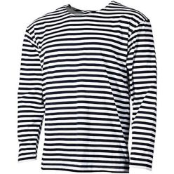 Mil-Tec hosszú ujjú orosz tengerész póló, fehér/kék csíkos XS