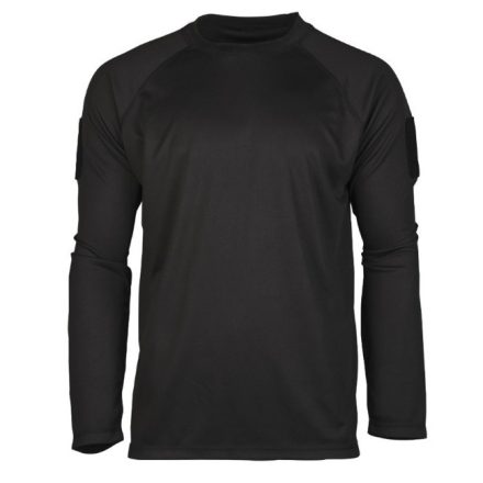Mil-Tec Quick Dry tričko taktické dlhý rukáv, čierna