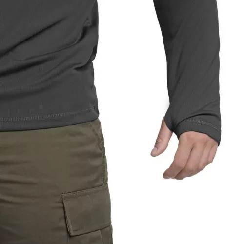 Mil-Tec Quick Dry Tactical Langarmshirt, Schwarz L