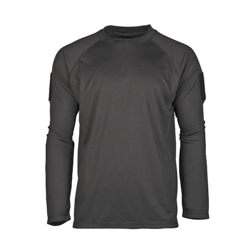 Mil-Tec Quick Dry Tactical Langarmshirt, Schwarz