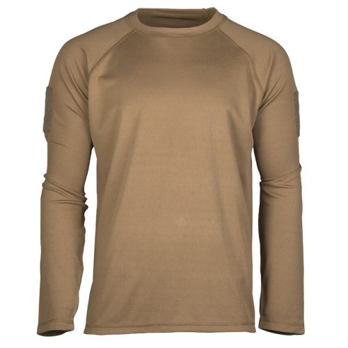 Mil-Tec Quick Dry Tactical Langarmshirt, Coyote