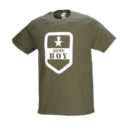 Army boy T-shirt, military-green