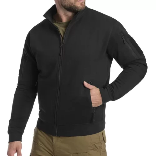 Mil-Tec Tactical Sweatjacke, Schwarz