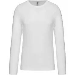 Kariban Langarm-T-Shirt, Weiß