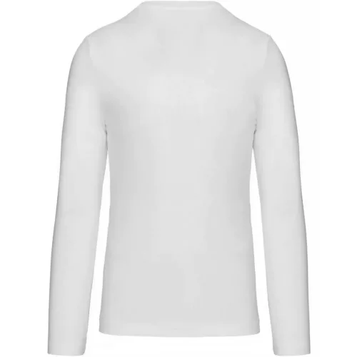 Kariban Langarm-T-Shirt, Weiß