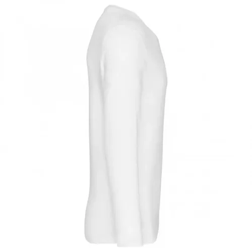 Kariban Langarm-T-Shirt, Weiß
