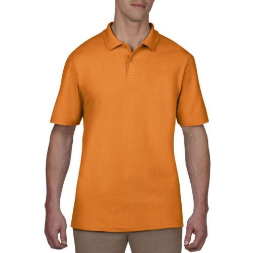 Anvil pique T-Shirt, Mandarine S