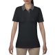 Anvil female pique polo, black/grey M