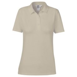 Anvil female pique polo, sand