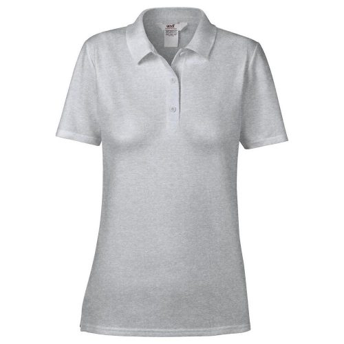 Anvil female pique polo, grey