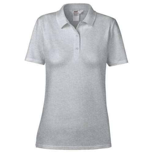 Anvil female pique polo, grey S