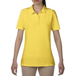 Anvil female pique polo, yellow