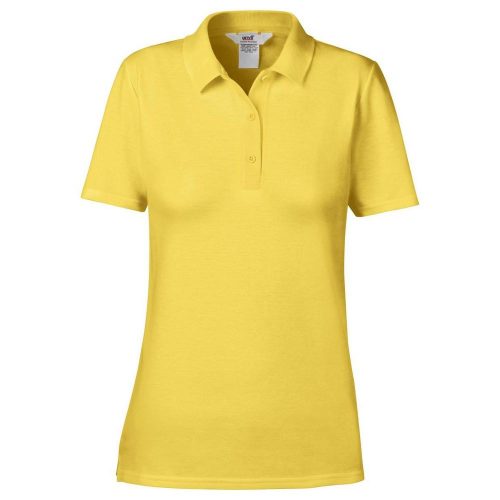 Anvil female pique polo, yellow