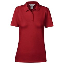 Anvil female pique polo, red