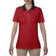 Anvil Frauen pique T-Shirt, Rot/NAVY S
