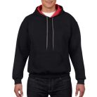 Gildan hooded sweatshirt, black/red M