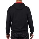 Gildan Pullover mit Kapuze, Schwarz/Rot