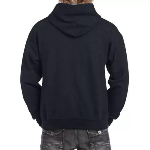 Gildan hooded sweatshirt, black/grey