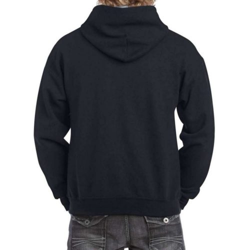 Gildan Pullover mit Kapuze, Schwarz/Grau