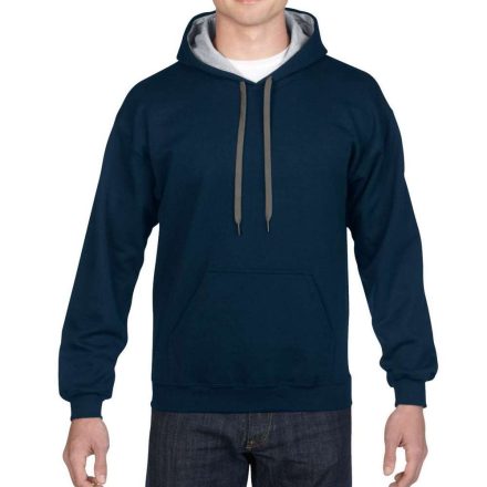 Gildan Pullover mit Kapuze, Blau/Grau
