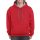 Gildan Pullover mit Kapuze, Rot/Grau 2XL