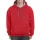 Gildan Pullover mit Kapuze, Rot/Grau 2XL