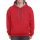 Gildan hooded sweatshirt, red/grey 2XL