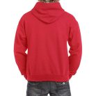 Gildan Pullover mit Kapuze, Rot/Grau 2XL