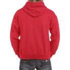 Gildan hooded sweatshirt, red/grey 2XL