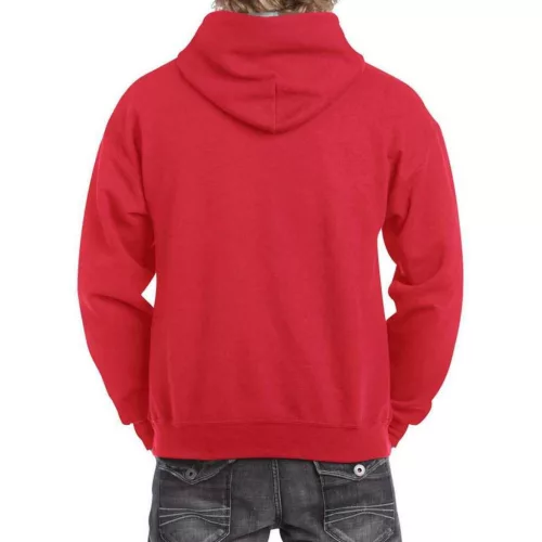 Gildan Pullover mit Kapuze, Rot/Grau