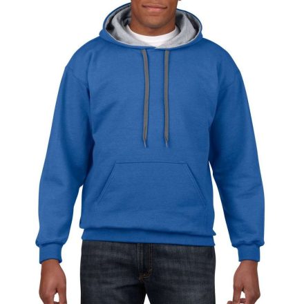 Gildan hooded sweatshirt, royal-blue/grey S