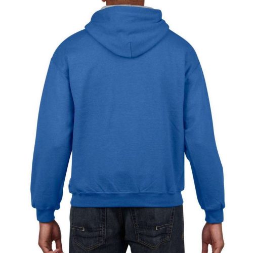 Gildan hooded sweatshirt, royal-blue/grey