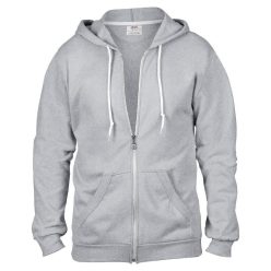 Anvil hooded sweatshirt, light grey