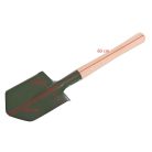 Wooden spade with pouch