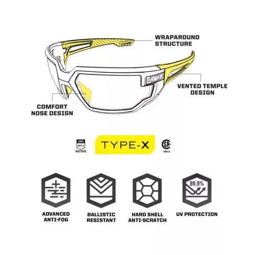 Mechanix Type-X Taktische Brille, Smoke